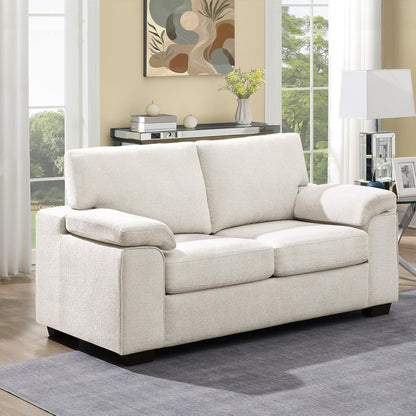 Modern Love seat Couch for Living Room, Chenille Upholstered Loveseat Sofa with Deep Seat,Removable Sofa Cover for Apartment